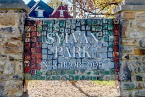 Sign of Sylvan Park neighborhood in Nashville TN